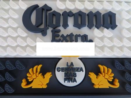 Corona PVC Bar Rail Mat With Embossed logo 