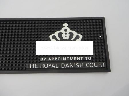 Custom Black PVC Bar Service Mat With 3D Logo 