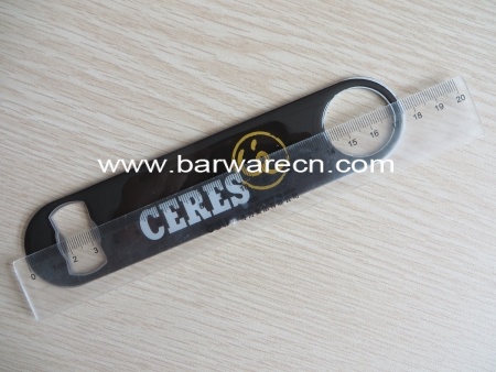 Personalized Metal Bar Bottle Opener With Epoxy Logo 