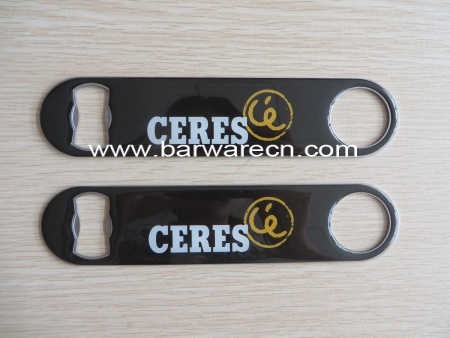 Personalized Metal Bar Bottle Opener With Epoxy Logo 