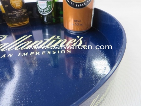 Custom Round Plastic Bar Serving Tray With Printing Logo 