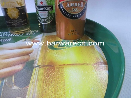 Round bar serving tray,Plastic bar tray,PP Green bar tray 