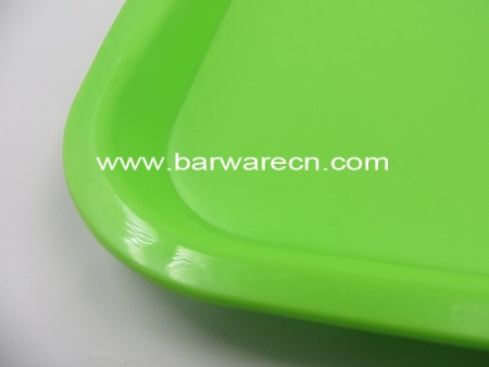 Personalised anti slip rectangle plastic bar food serving tray 