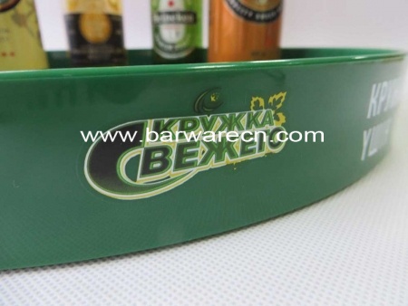 Round bar serving tray,Plastic bar tray,PP Green bar tray 