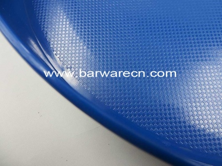 Custom round clear plastic bar tray with printed logo 