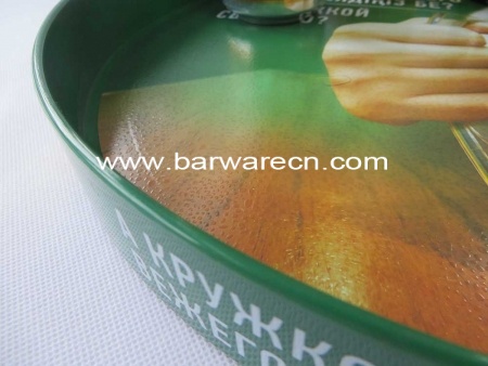 Round bar serving tray,Plastic bar tray,PP Green bar tray 