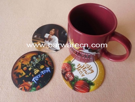 Promotional gift rubber round cup mat coaster a souvenir 