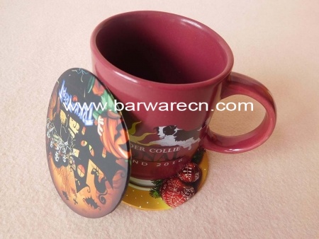 Promotional gift rubber round cup mat coaster a souvenir 