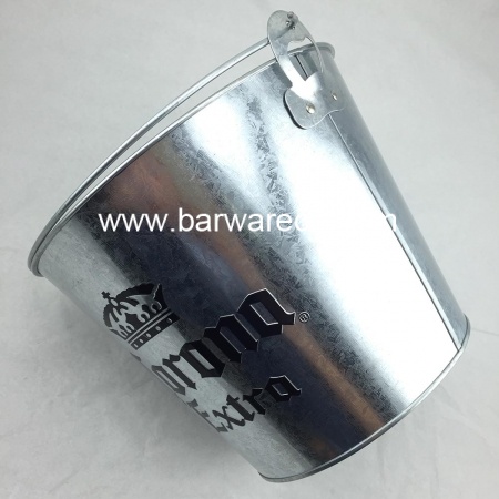 Custom galvanized metal steel  beer ice bucket with handle for bar using 