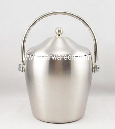 Metal stainless steel beer bucket with logo embossed raised 