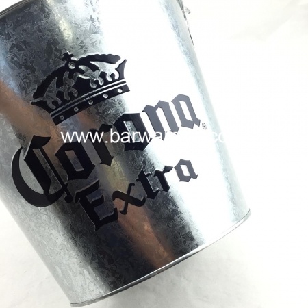 Custom galvanized metal steel  beer ice bucket with handle for bar using 