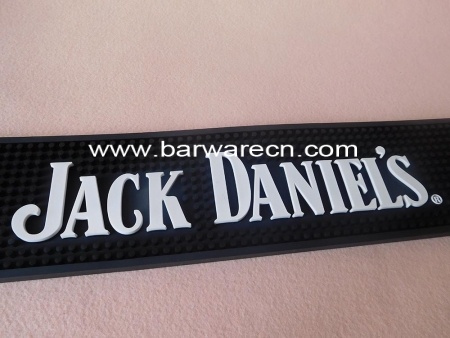 Black PVC Jack Daniels Bar Service Mat 