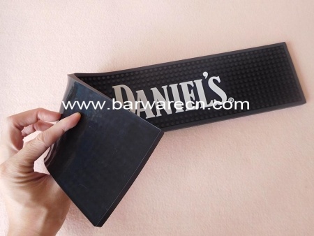 Black PVC Jack Daniels Bar Service Mat 