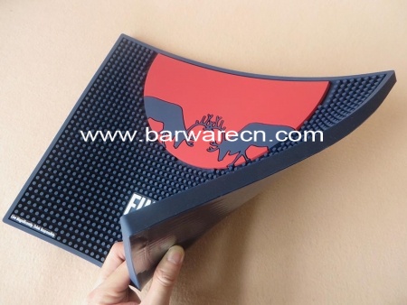 New personalized 3D red bull pvc bar runners embossed logo 