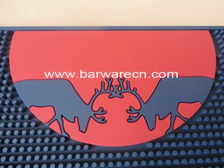 New personalized 3D red bull pvc bar runners embossed logo 