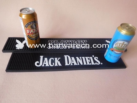 Black PVC Jack Daniels Bar Service Mat 