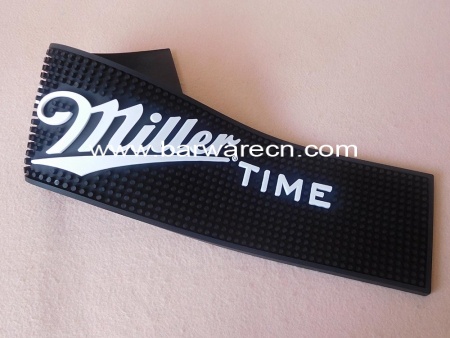 High quality custom 3D logo pvc bar beer drip mat 