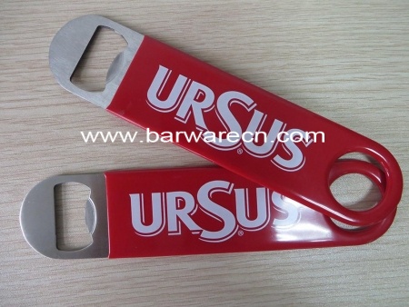 Bulk cheap stainless steel vinyl coated beer bottle opener with custom logo 