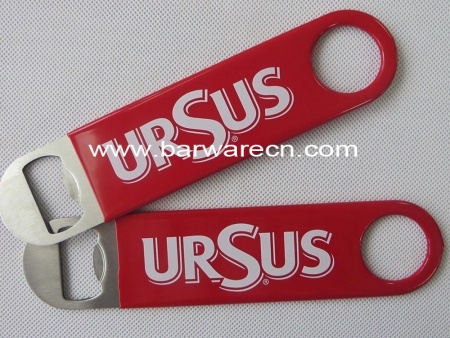 Bulk cheap stainless steel vinyl coated beer bottle opener with custom logo 