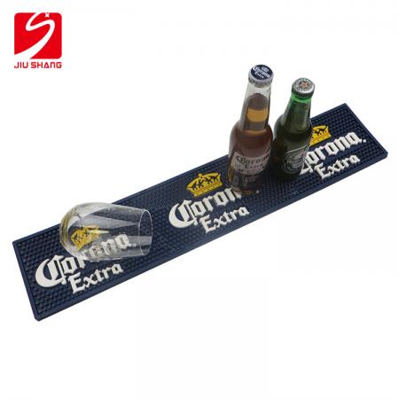 Wholesale price anti slip pvc logo bar rail mats with printing logo 