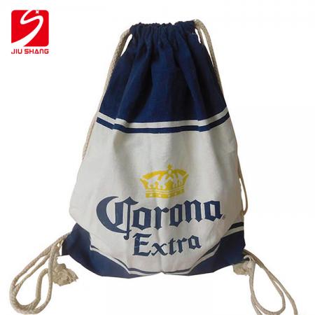 Custom High Quality Small Canvas Drawstring Bag With Printing Logo 