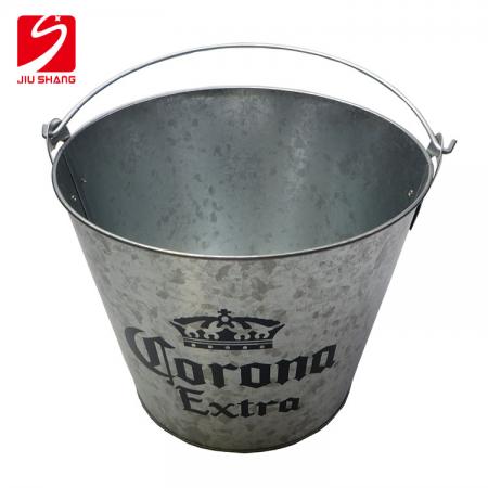 Custom galvanized metal steel  beer ice bucket with handle for bar using 