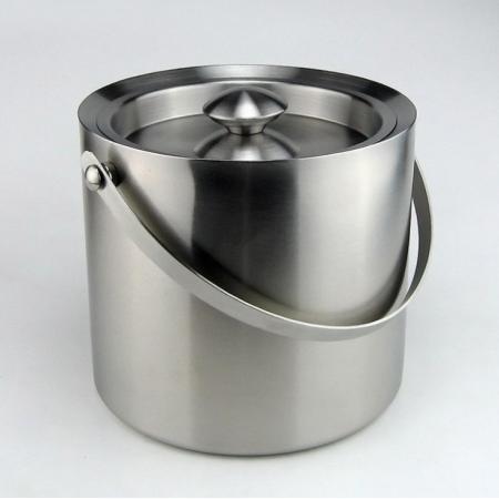 Metal stainless steel beer bucket with logo embossed raised 