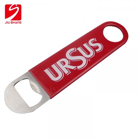 Bulk cheap stainless steel vinyl coated beer bottle opener with custom logo 