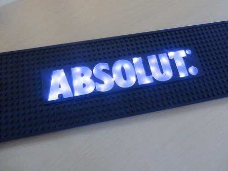 LED PVC Bar Drip Mat With Customized Logo 