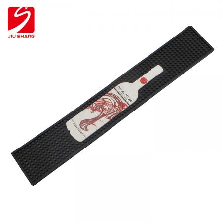 Digital Logo Printing PVC Rubber Bar Mat 