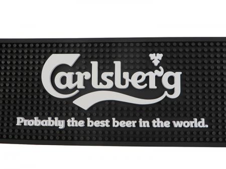 Personalized Spill Mat with Black Rubber Base 