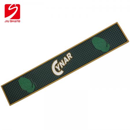 Dimpled Rubber Rail Mat with 3D Logo 