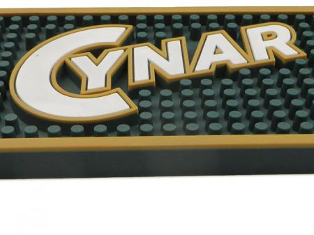 Dimpled Rubber Rail Mat with 3D Logo 