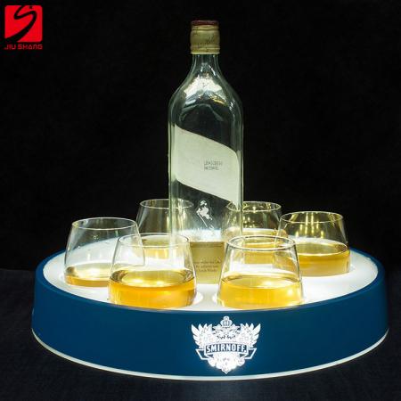 LED Plastic Beer Serving Tray for Glasses 