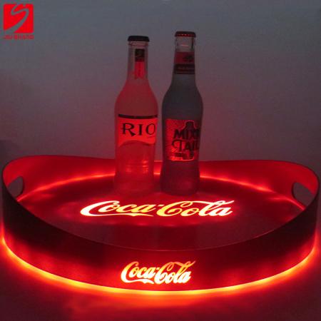 Anti-slip Beer Serving Tray With Lighting Logo 