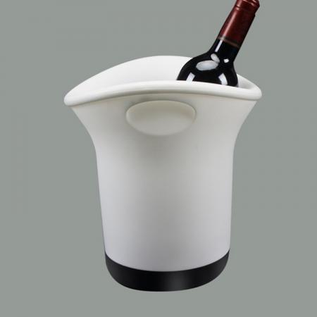 LED White Plastic Beer Ice Bucket 