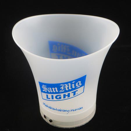 Silk Printing LED Light Beer Bucket 