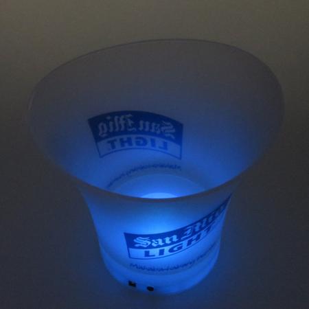 Silk Printing LED Light Beer Bucket 