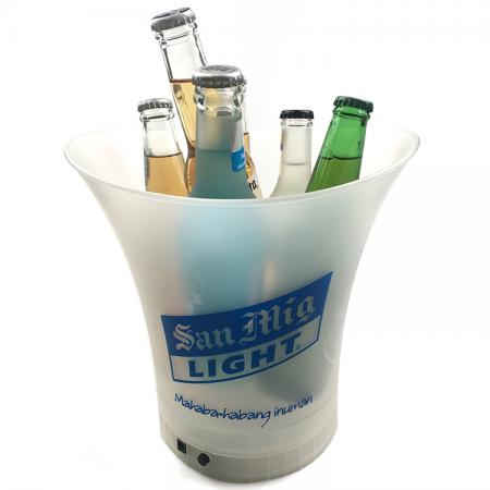 Silk Printing LED Light Beer Bucket 