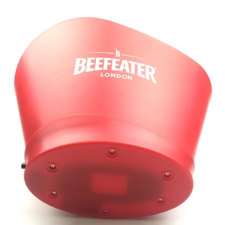 LED Beer Cooler Bucket With Hollow Out Logo 