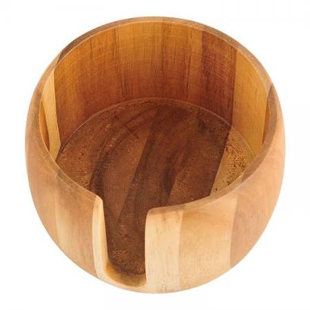 Round Bamboo Coasters With Holder 