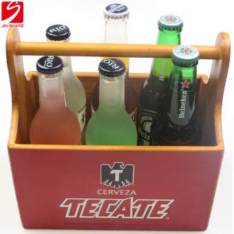 Silk Printing Wooden Beer Carrier