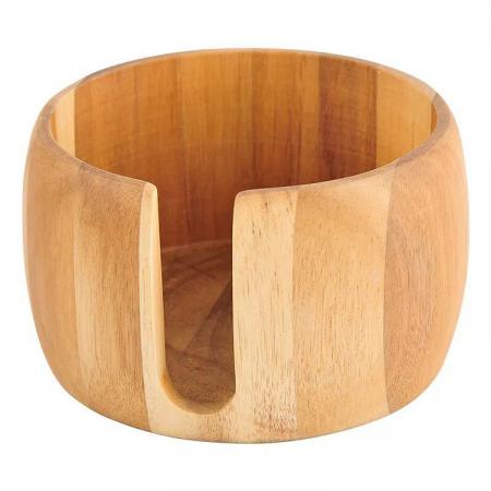 Round Bamboo Coasters With Holder 