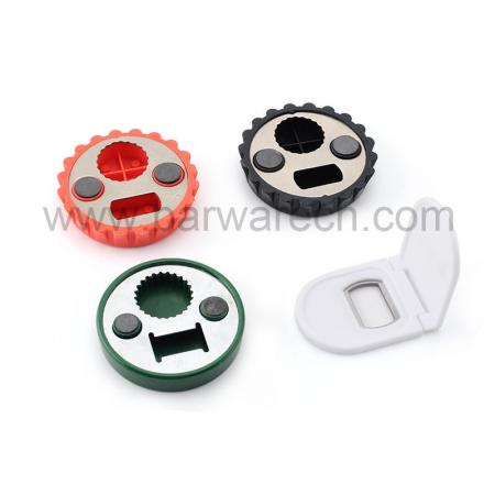 ABS Bottle-Cap-Shaped Bottle Opener with Magnet 