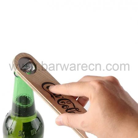 Cool Bar Blade Wooden Handle Bottle Opener With Custom Engraving 