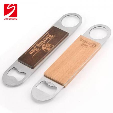 Creative Bottle Opener Stainless Steel & Wooden Bar Blade 