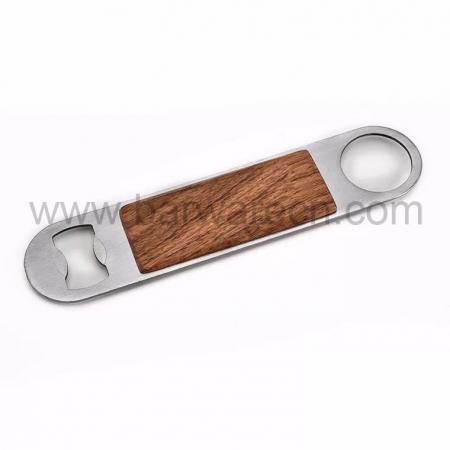 Creative Bottle Opener Stainless Steel & Wooden Bar Blade 