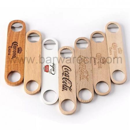 Cool Bar Blade Wooden Handle Bottle Opener With Custom Engraving 