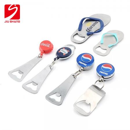 Unique Keychain and Flip Flops Bottle Openers Metal Bartender Bar Tool 