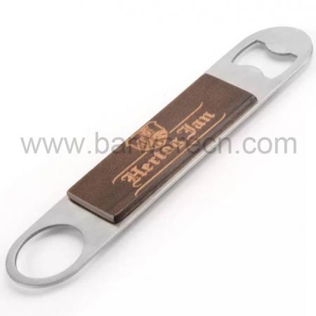 Creative Bottle Opener Stainless Steel & Wooden Bar Blade 